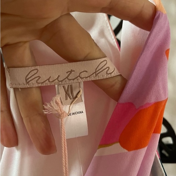 NWT ANTHROPOLOGIE Hutch Floral Mac Wrap Dress. 🟠🩷🪼 Size XL - Picture 10 of 12